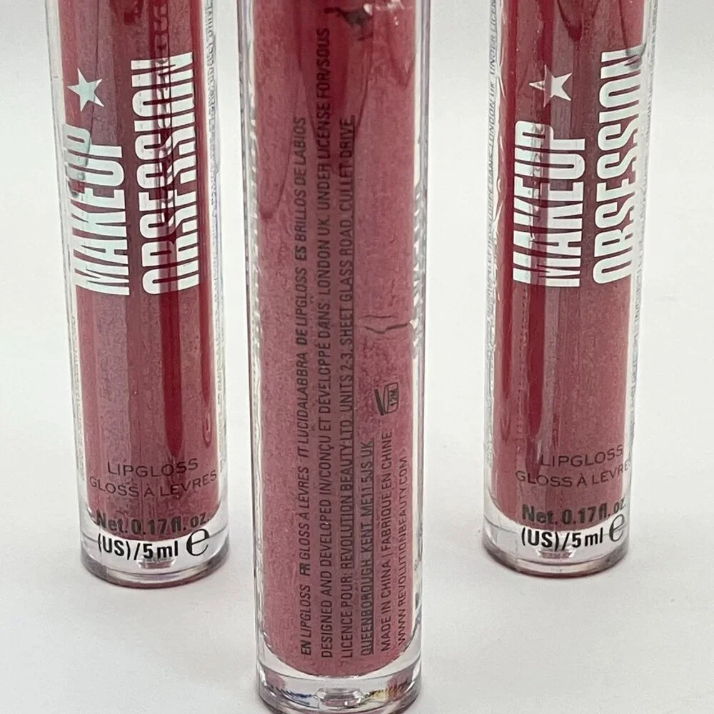 Makeup Obsession Lip Gloss 0.17 fl oz Pink Mauve Gloss Shine Brillo de Labio New